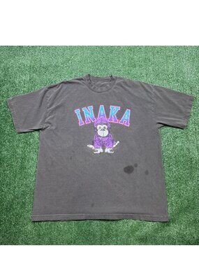 Inaka Power Graphic T Shirt Men's Size XL Gray Short Sleeve Work Out Tee
